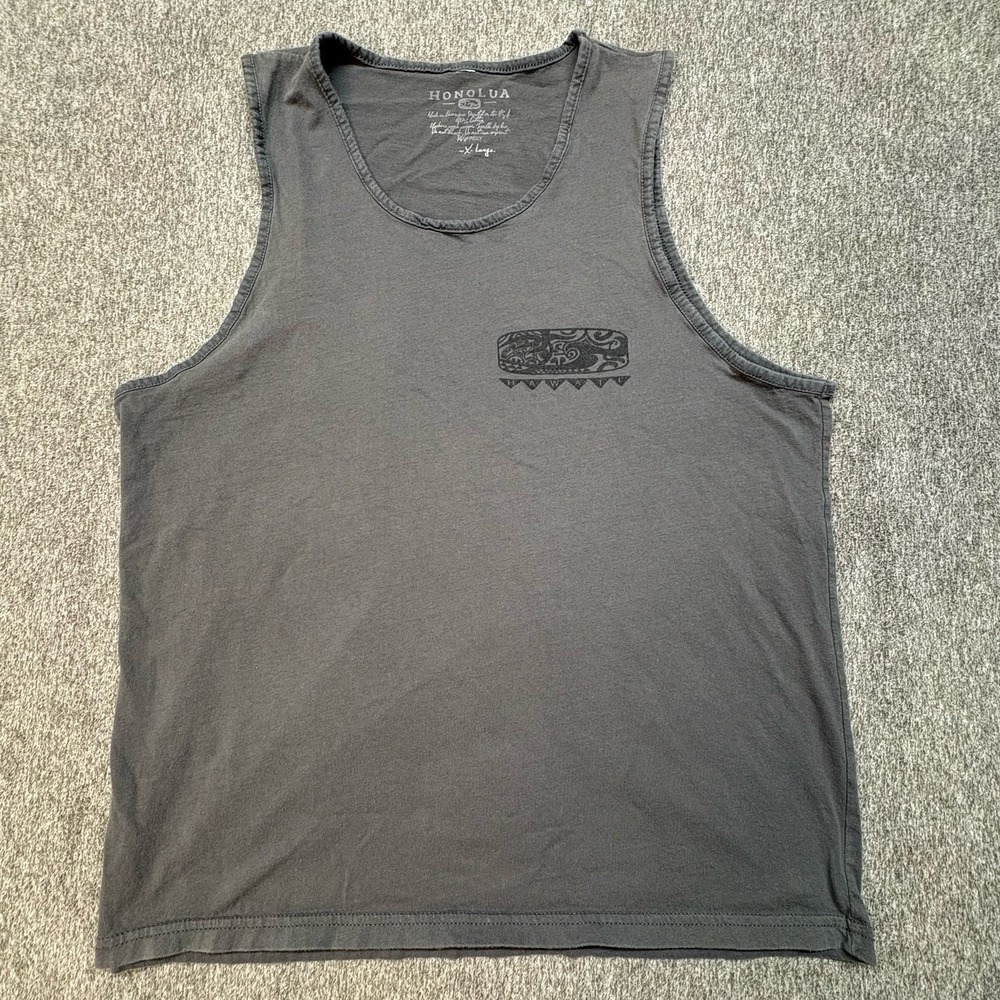 Honolua Hawaii Men's‎ Tank Top Gray Sz XL Shirt Beach Shirt 2 Sided